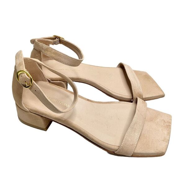 Stuart Weitzman Cream Sandals - Picture 1 of 11